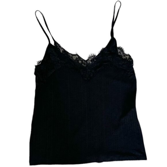 Zara Lightweight Lace Black Cami - Size Small - Picture 1 of 4